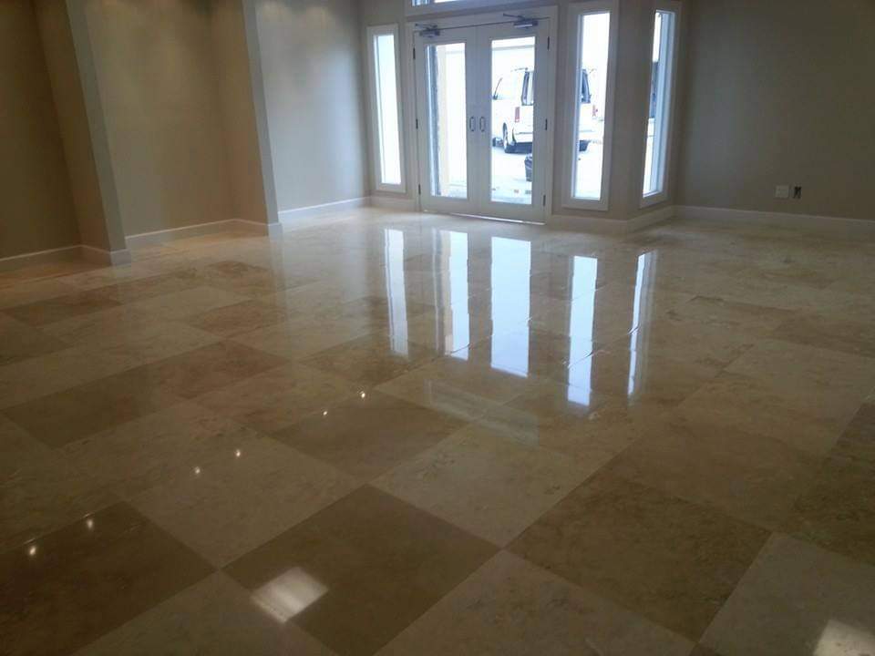 Piso de marmol restaurado y cristalizado